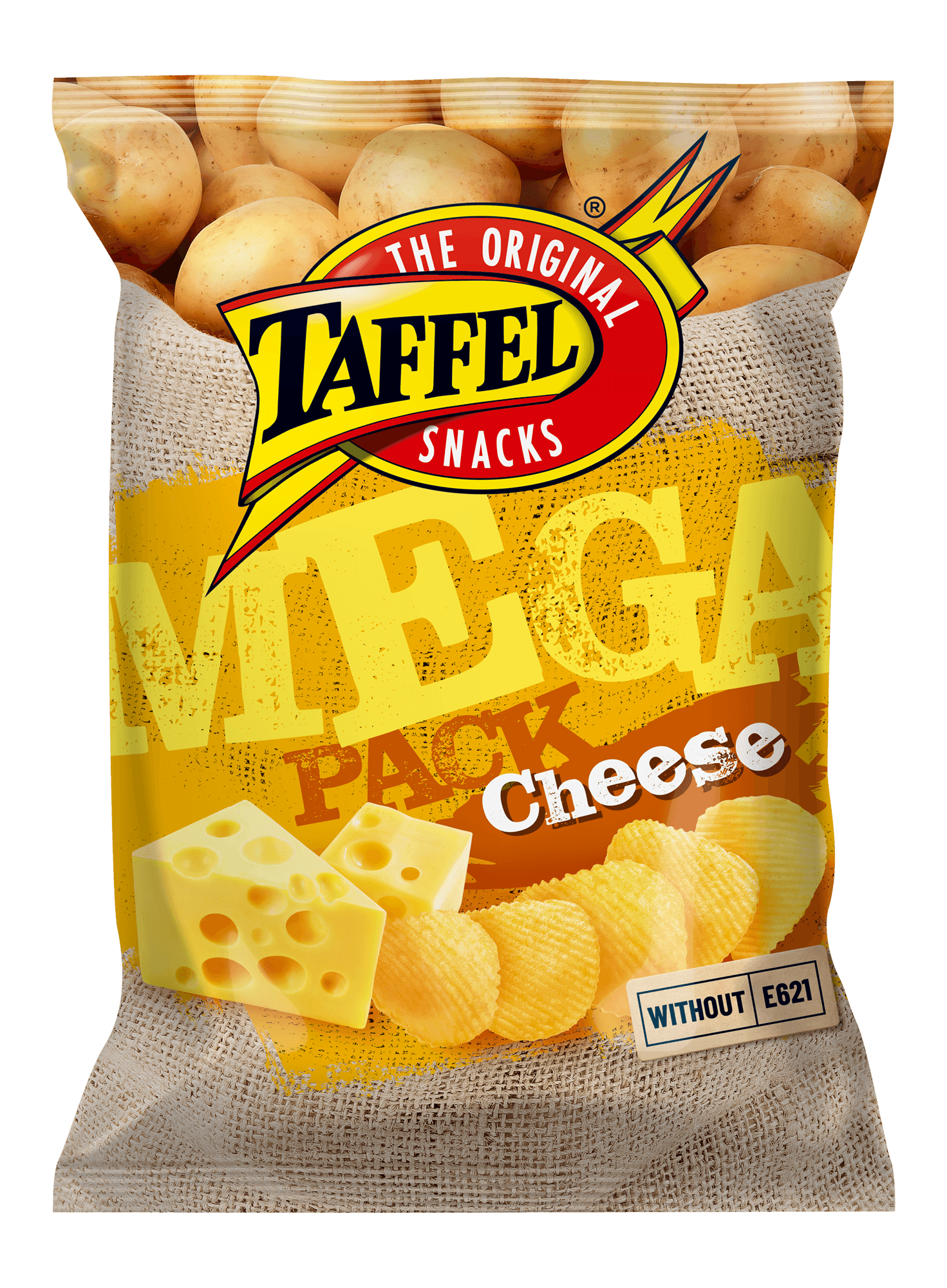 Potato chips with double cheese flavour