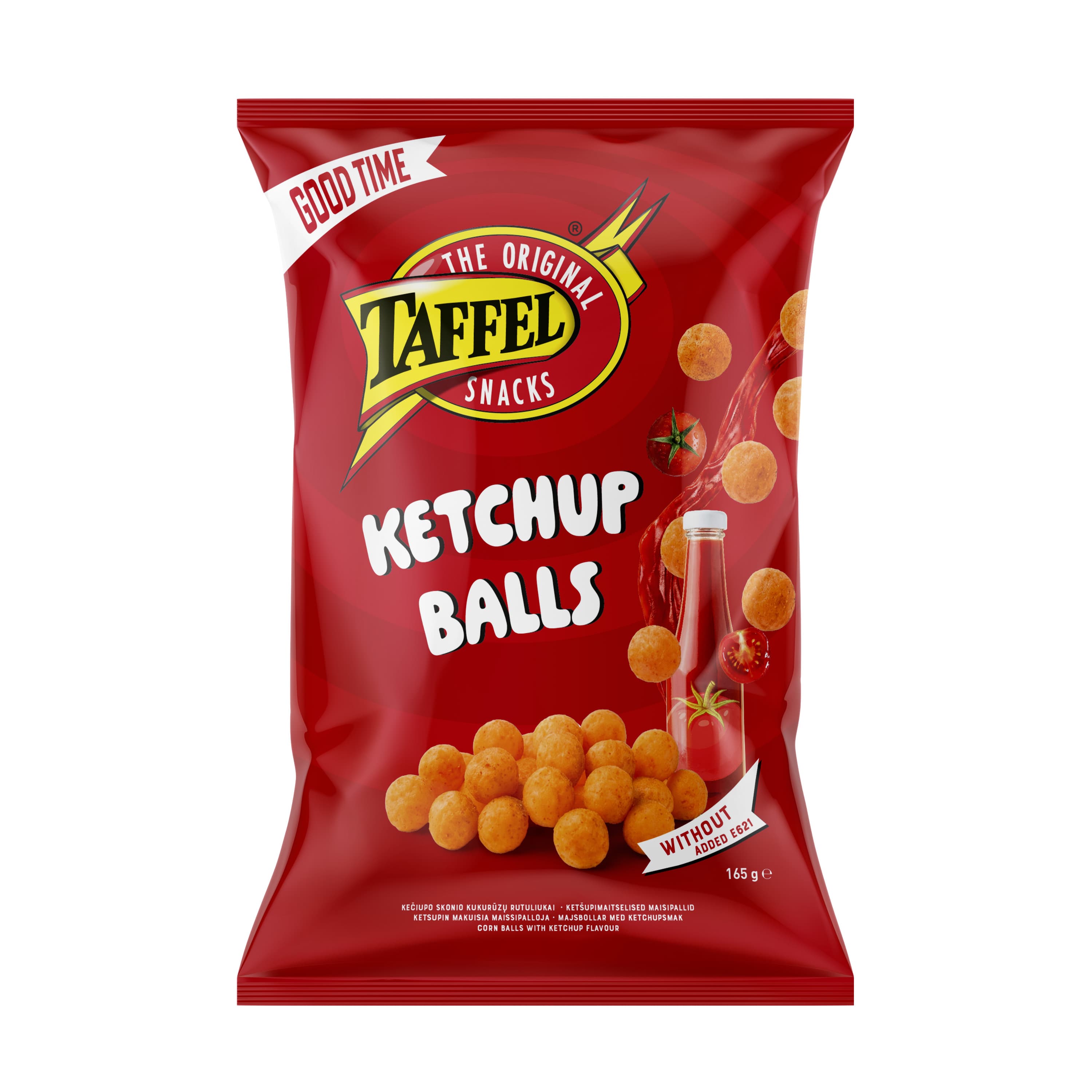 Kečupo skonio kukurūzų rutuliukai