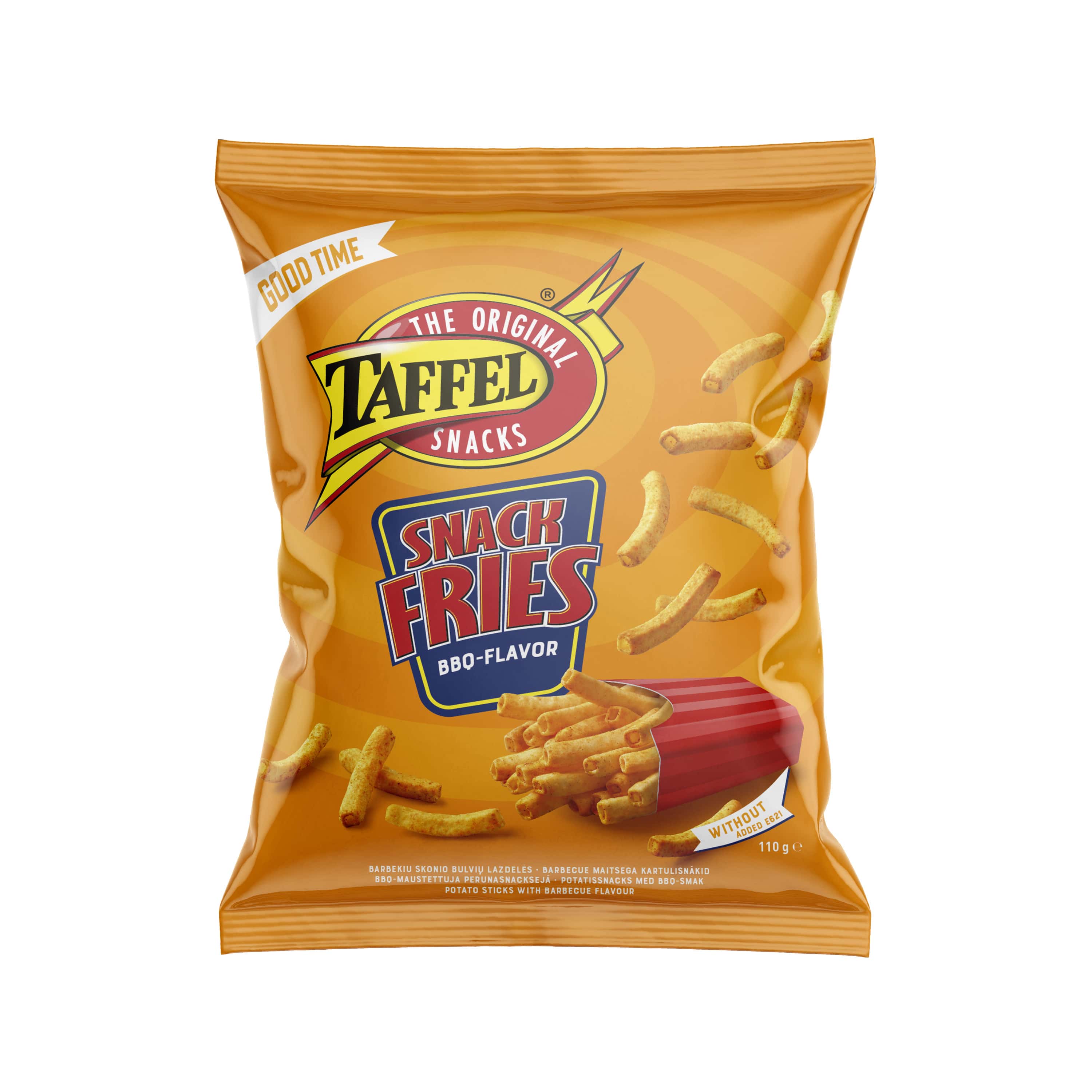 Potato snacks with barbecue flavour